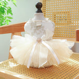 PETCIRCLE Pet Dog Cat Polyester Gauze Skirt Dress Starlight Wedding Dress XL-about 7.00 kg-9.00 kg