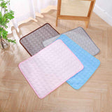 Jun Zhe Pet Ice Silk Cooling Mat for Dogs Ice silk pad blue L(70*55cm) about 170g
