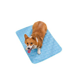 Jun Zhe Pet Ice Silk Cooling Mat for Dogs Ice silk pad blue L(70*55cm) about 170g