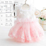Accope Pet Dress Cotton Princess Style Summer Light pink