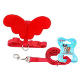 Petubei Dog Harness Leash Nylon Angel Wings Green