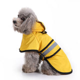 BJAYPET Dog Raincoat Polyester Reflective Small Pet... Yellow