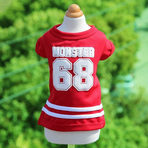 Pet T Shirt Cotton Little Monster Red XS In Australia - Darrahopens