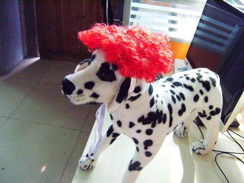 Pet Wig Dog Cat Short Curly Fluffy Hair Red In Australia - Darrahopens