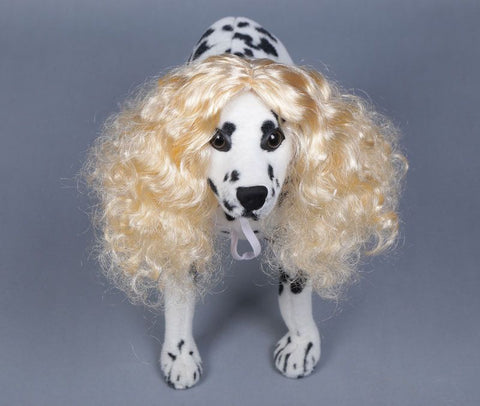 Pet Wig Long Curly Light Gold K Silk P Silk In Australia - Darrahopens