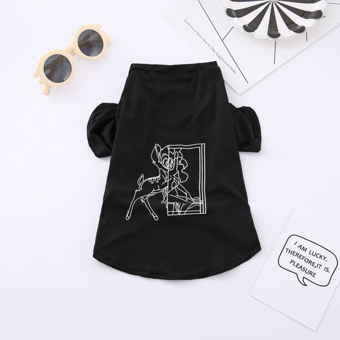 Odd Pet Dog Owner T Shirt Cotton Vest Dog vest deer L