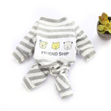 Odd Pet Dog Pajamas Cotton Casual Style Three dogs gray M