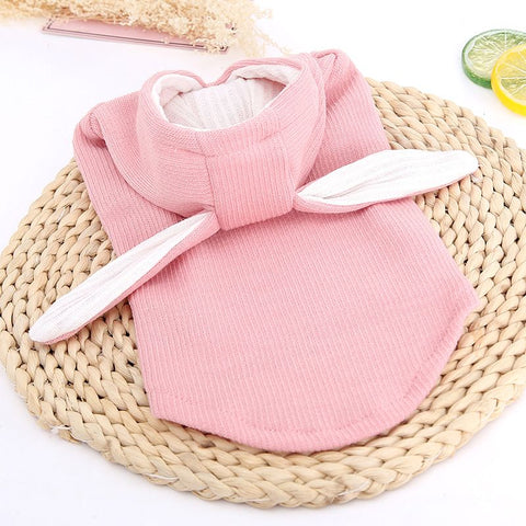 Odd Pet Rabbit Ear Vest Dog Cat Clothes Pink Long Ears Vest XXL