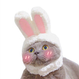Odd Pet Cat Rabbit Ears Hat White Cloth White Rabbit Hat free size M