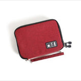 HD-WISS Travel Digital Storage Bag 600D Oxford Large wine red flower In Australia - Darrahopens