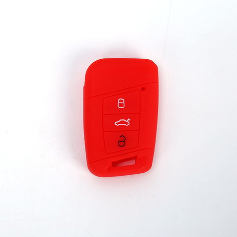 Silicone Key Case for VW Golf 7 Magotan Tiguan L Red In Australia - Darrahopens