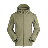ESDY Men Softshell Jacket Outdoor Fleece Training Coat FG Ruins Green Camouflage