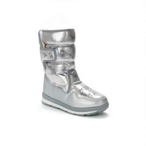 Phibee Kids Snow Boots Anti-Slip Warm M904 silver gray 32 In Australia - Darrahopens