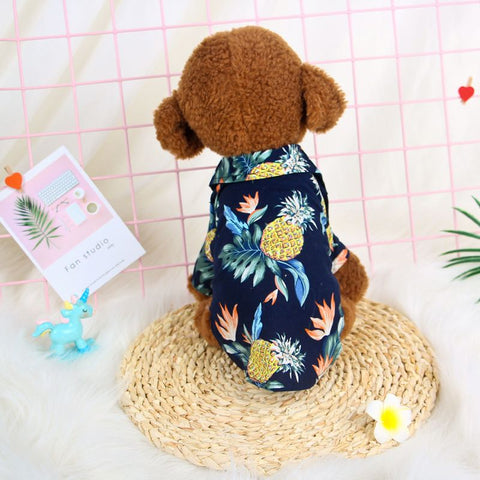 Pet Shirt Hawaii Print Odd Pet Dog Cat hawaii navy blue M In Australia - Darrahopens