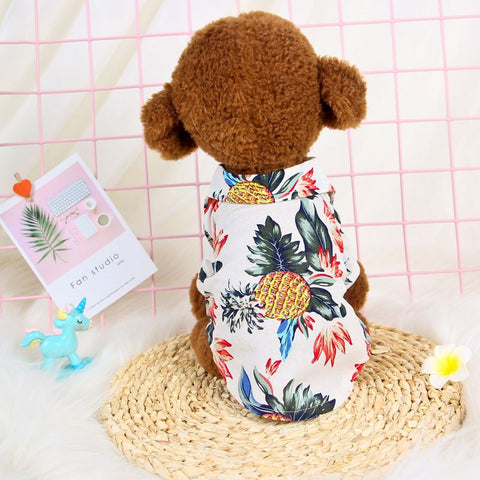 Pet Shirt Hawaii Print Odd Pet Dog Cat Hawaii White In Australia - Darrahopens
