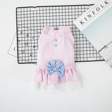 Pet Dog Princess Skirt Cloth Casual Style Plaid Skirt Pink M In Australia - Darrahopens