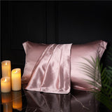 Silk Pillowcase 19 Momme Wide Edge Peacock orchid 48*74+8