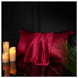 Silk Pillowcase 19 Momme Wide Edge Moonlight Silver 48*74+8