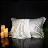 Silk Pillowcase 19 Momme Wide Edge Magnolia White 48*74+8