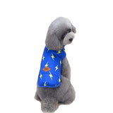 Dog Winter Clothes Two Legged Warm Cotton Blue