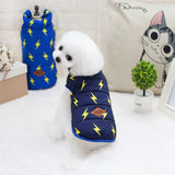Dog Winter Clothes Two Legged Warm Cotton Black XL