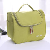 Angelica dahurica Travel Cosmetic Bag Large Waterproof Green Large size