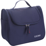 Angelica dahurica Travel Cosmetic Bag Large Waterproof Navy blue Large size