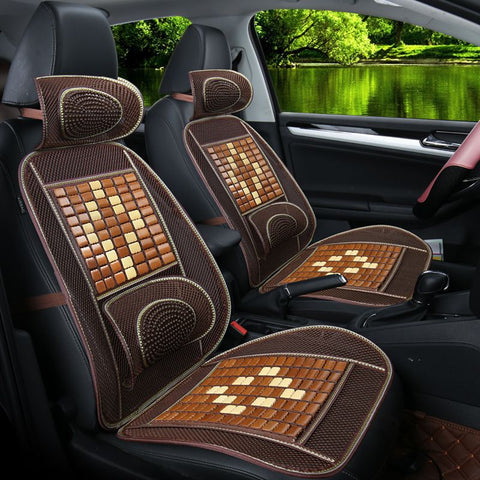 Yi Nirui Bamboo Car Seat Cushion Breathable Cooling Luxury bamboo vertical stripes with waist