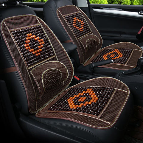 Yi Nirui Bamboo Car Seat Cushion Breathable Cooling Standard wood bead coffee with waist In Australia - Darrahopens