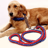 Dog Leash Nylon Hand Woven 1.5cm Red Blue In Australia - Darrahopens