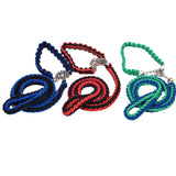 Dog Leash Nylon Hand Woven 1.5cm Red Blue