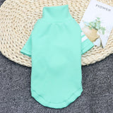 Dog Clothes Pet Clothing High Collar Base Shirt Two-bar bottoming shirt green XS In Australia - Darrahopens