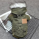 Odd Pet Thickened Cotton Dog Clothes Small Breed Winter Mountaineering Suit khaki XL In Australia - Darrahopens