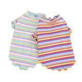 Cotton Knitted Pet Pullover Two Legs Clothes for Dogs Rainbow Strip