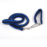 Dog Leash Nylon Hand Woven 1.5cm BLUE BLACK 2.0cm