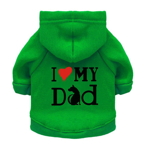 DROOLING DOG Pet Sweatshirt Polyester Hooded Casual Green XS
