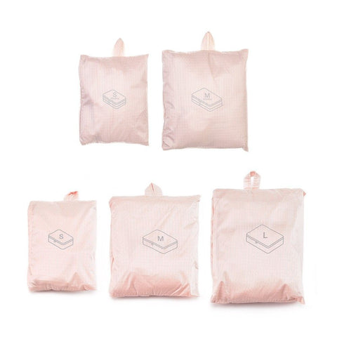 Travel Storage Hanging Bag Polyester Home BS8005 light pink Single layer L (about 40 x53x10cm)