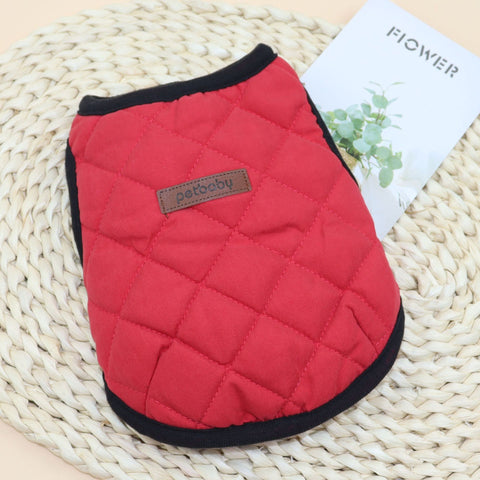 Odd Pet Dog Vest Thickened Cotton Small Breed Diamond vest wine red XS In Australia - Darrahopens