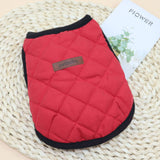 Odd Pet Dog Vest Thickened Cotton Small Breed Diamond vest wine red XS