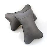 Bone Shape PU Car Neck Pillow Universal Gray In Australia - Darrahopens