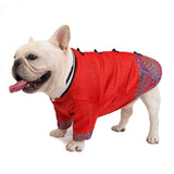 Bulldog Cotton Jacket Dogbaby Winter Pet Clothing Red S