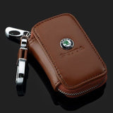 Dazzling Leather Car Key Bag for Audi Kia Chery Fiat VIP Black square key bag