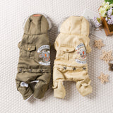 Qi Pet Dog Clothes Thickened Four Legged Warm Locomotive hand khakis XL In Australia - Darrahopens