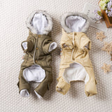 Qi Pet Dog Clothes Thickened Four Legged Warm Locomotive hand khakis XL In Australia - Darrahopens