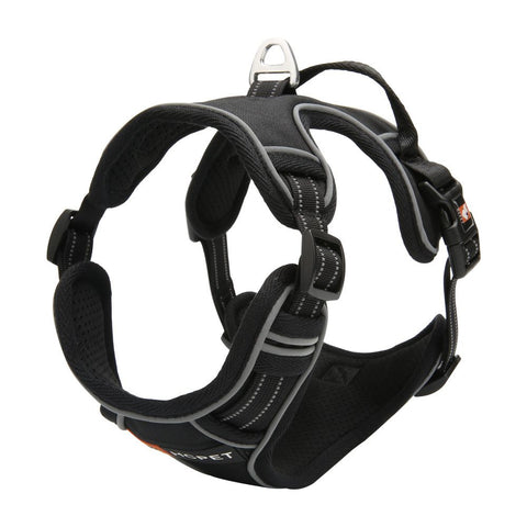 HCPET Dog Vest Harness Reflective Nylon Black L (Bust 64-74cm) In Australia - Darrahopens