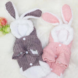Pet Coat Rabbit Ear Cotton Qichong Small Dog Darling Rabbit Pink XS In Australia - Darrahopens