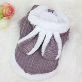 Pet Coat Rabbit Ear Cotton Qichong Small Dog Darling Rabbit Grey L