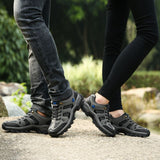 Qifeng Men Women Hiking Shoes Outdoor Sneakers D.Green 45