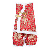 Pet Tang Suit Clothes for Small Dogs and Cats Xiangyun Tang Suit Red M