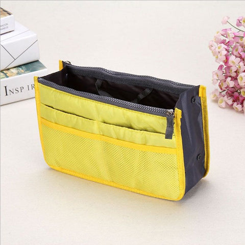 Craftsman Double Zipper Makeup Bag Oxford Cloth Yellow In Australia - Darrahopens